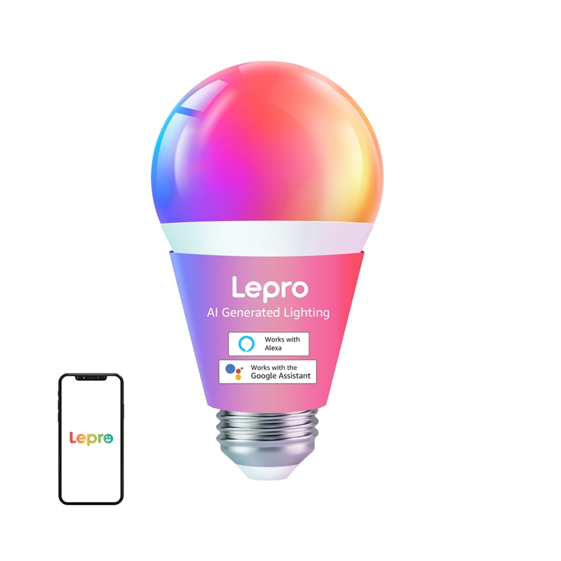 LEPRO B1 E27 LED lemputė su Bluetooth ir Wi-Fi, 806 lm