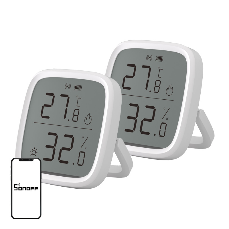 SONOFF ZigBee SNZB-02D temperatūros ir drėgmės jutiklis, 2 vnt.