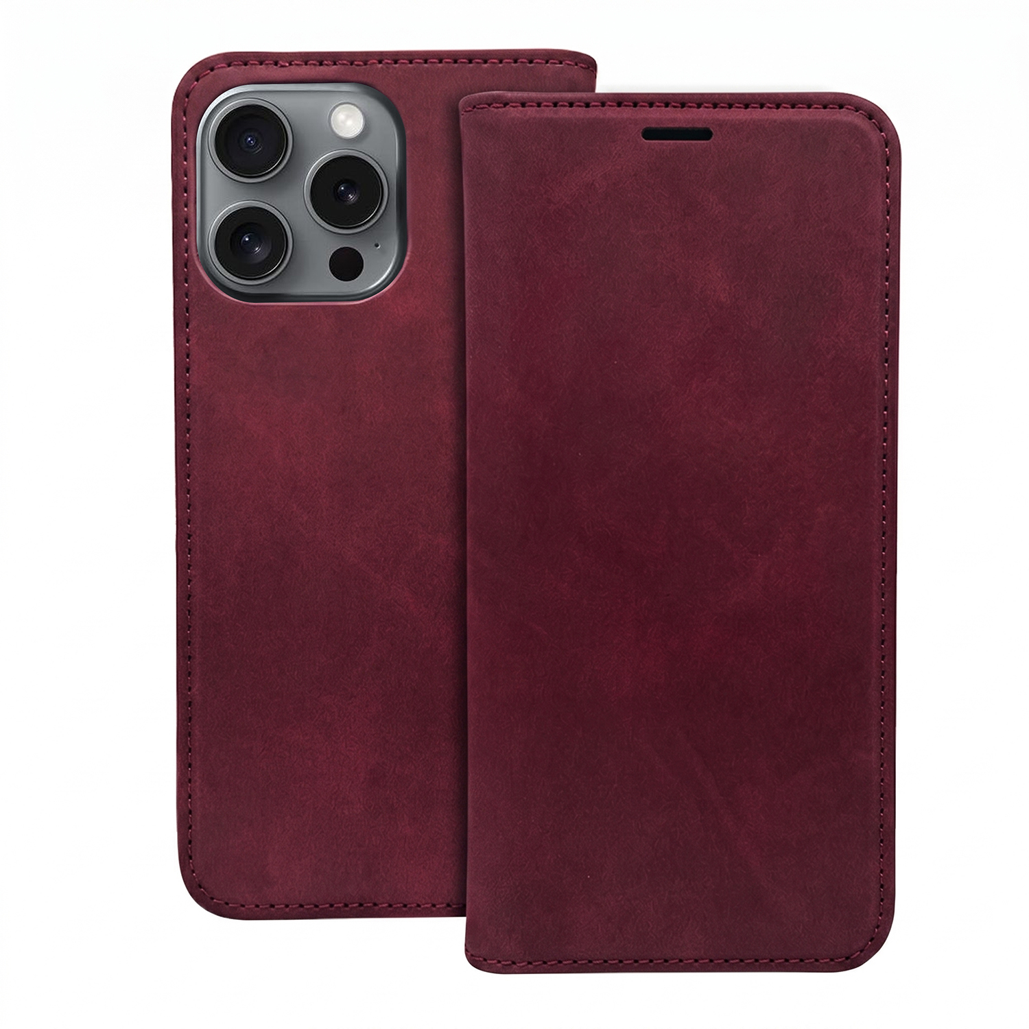 Smart Suede dėklas, skirtas Google Pixel 11 / 11 Pro, bordo