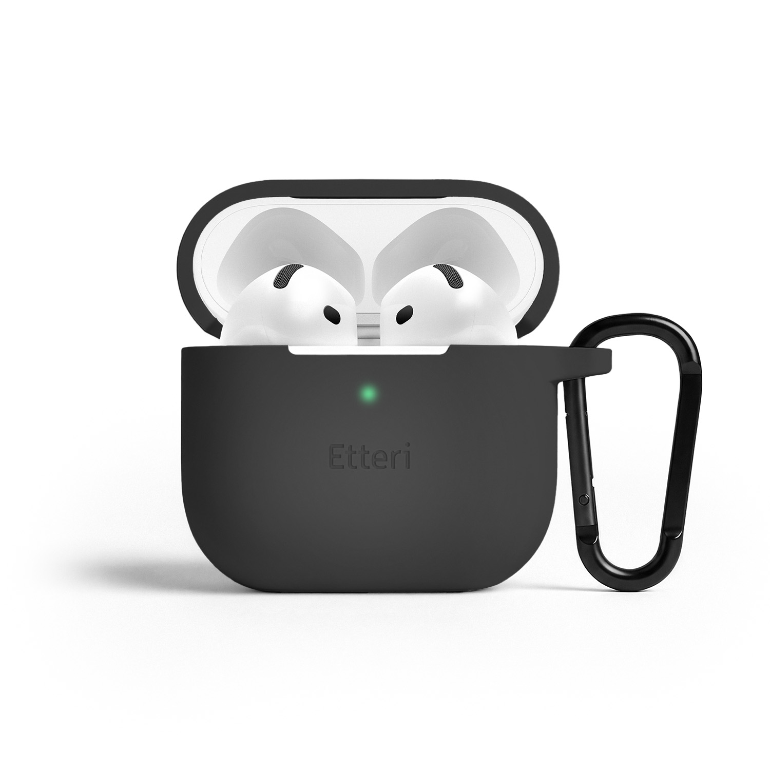 Etteri silikoninis dėklas, skirtas AirPods 4 juodas