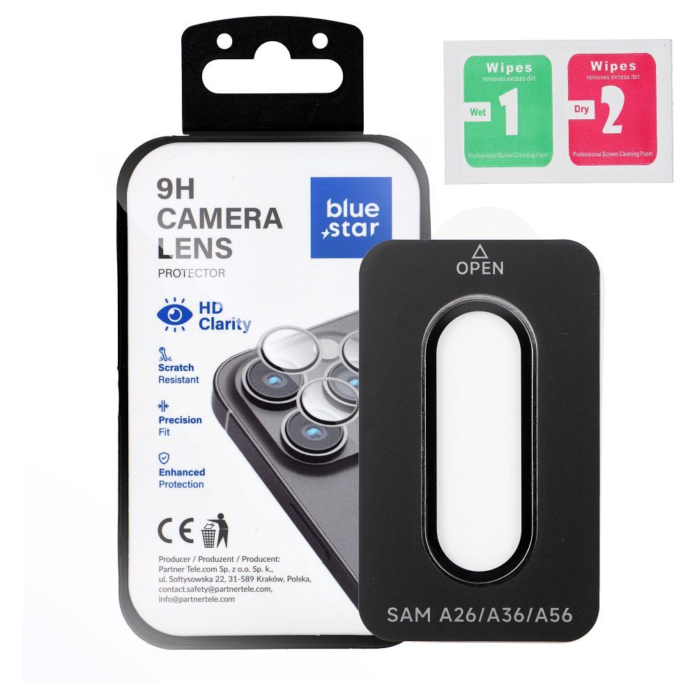 Kameros objektyvo apsauga BLUE STAR Easy Install SAMSUNG A36 juoda