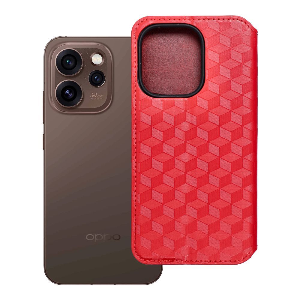 Чехол-книжка Oppo Reno 15 Pro 5G Cubic Book, красный