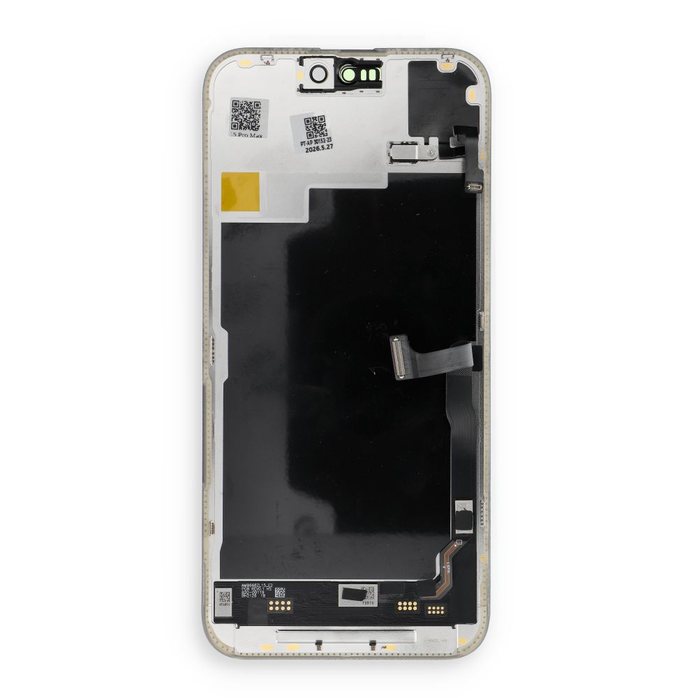 „FixCell“ LCD ekranas, skirtas „iPhone 15 Pro Max“ su „SOFT OLED“ 120 Hz artumo ir šviesos jutikliu, lankstusis kabelis (diagnozuotas: naudotas)