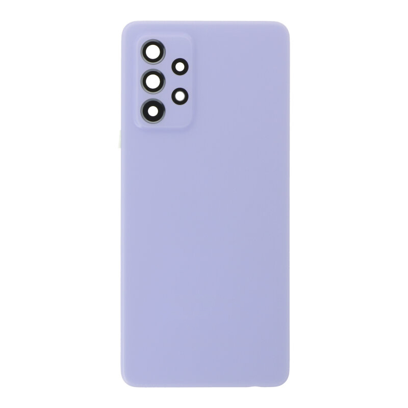 Galinis dangtelis Samsung A525 / A526 / A528 A52 4G / A52 5G / A52S 5G violetinis (su kameros stikliuku) OEM