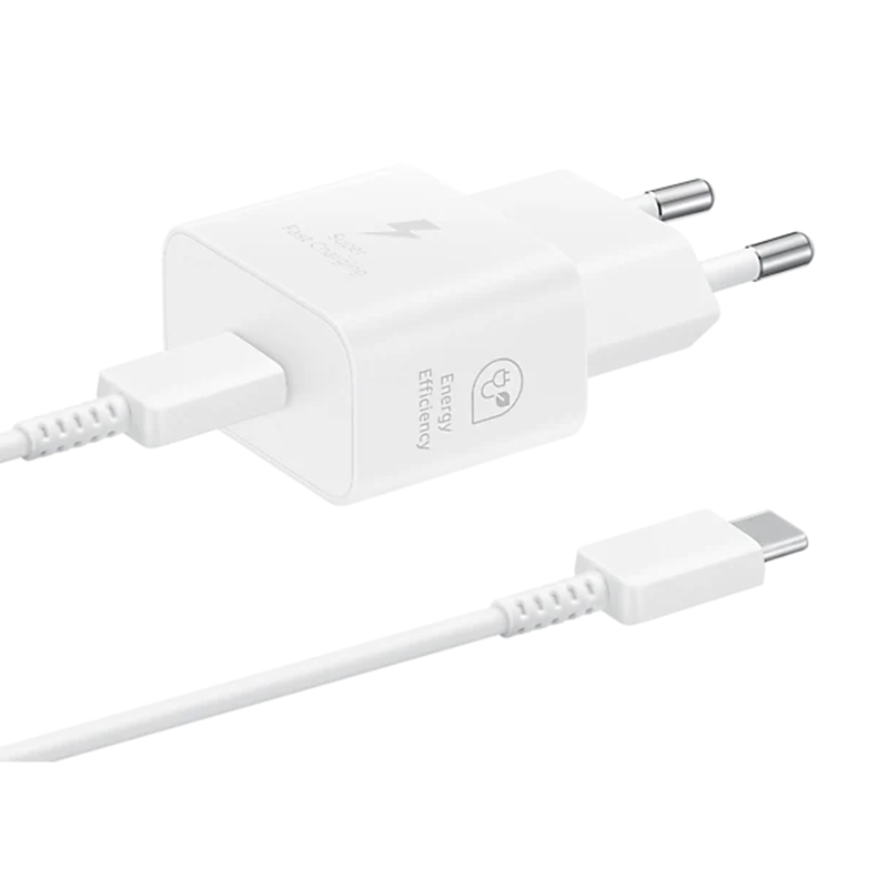 Greitojo įkrovimo įkroviklis TA800W 25W, baltas + USB-C laidas OEM