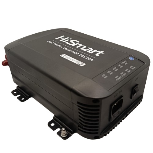 Automatinis švino rūgšties / LiFePO4 akumuliatoriaus įkroviklis, 24V 20A