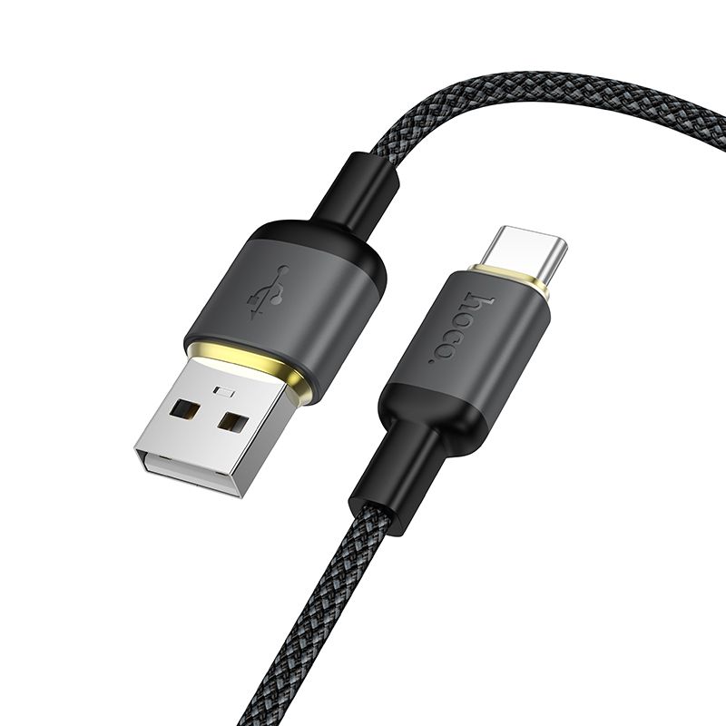 Кабель USB A на USB C Hoco 3A 1 m X128 Benefit черный