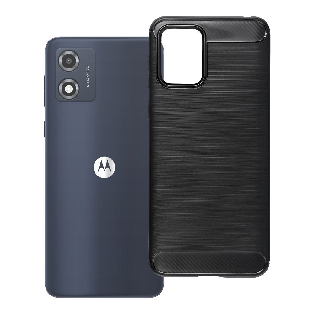 Dėklas Motorola E13 Carbon 2.0 juodas