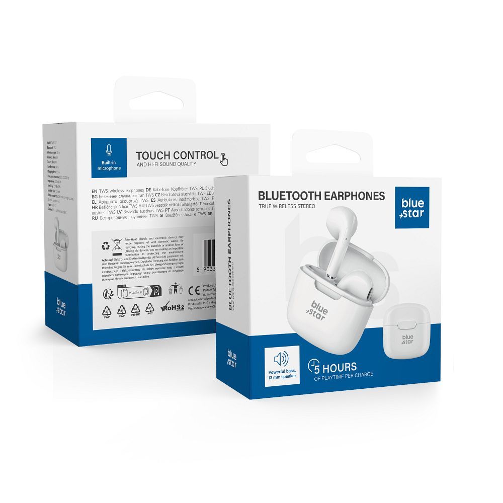 Wireless earbuds Blue Star FI7 TWS white