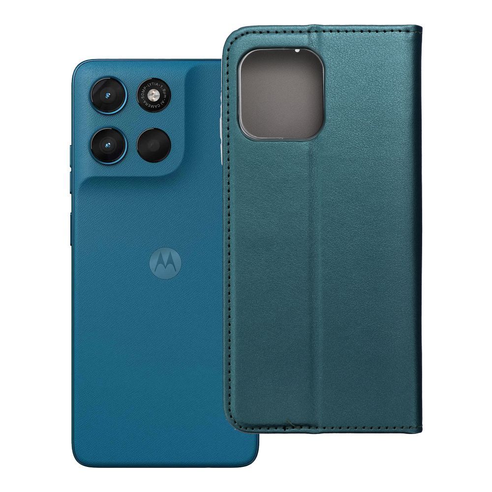 SMART MAGNETO Book dėklas skirtas Motorola G57 POWER - tamsiai žalias