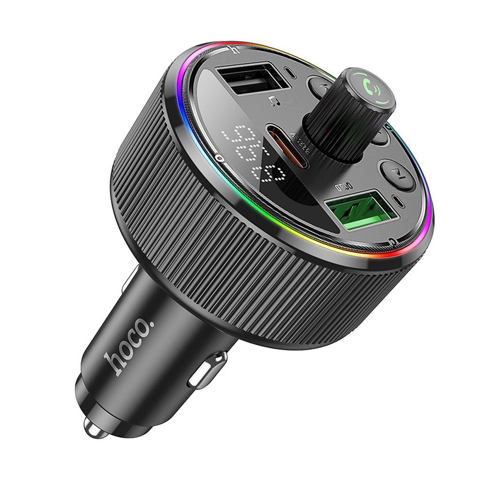 HOCO автомобильный FM-трансмиттер bluetooth 2 x USB A + Type C PD QC3.0 30W E82 чёрный