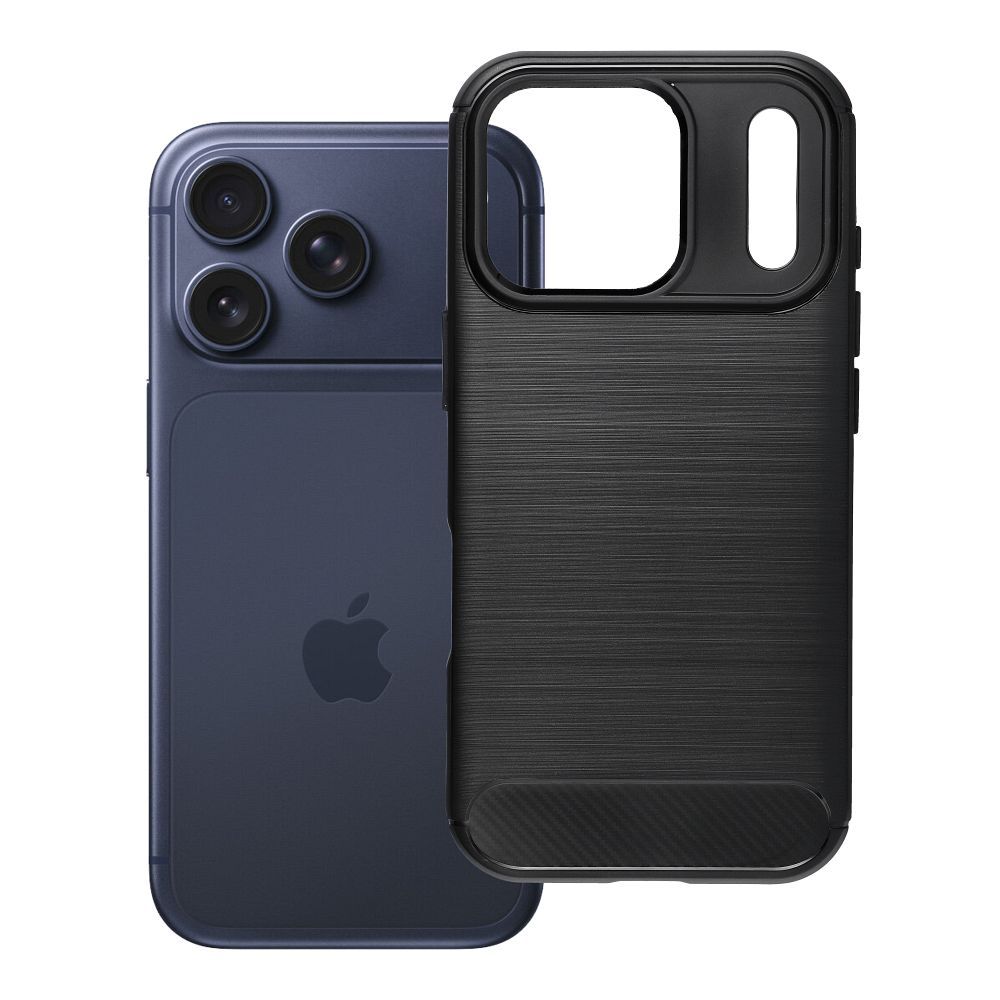 Чехол iPhone 17 Pro / 18 Pro (низкий край камеры) Carbon 2.0 черный