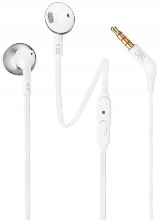 JBL T205 laidinės įstatomos ausinės baltas