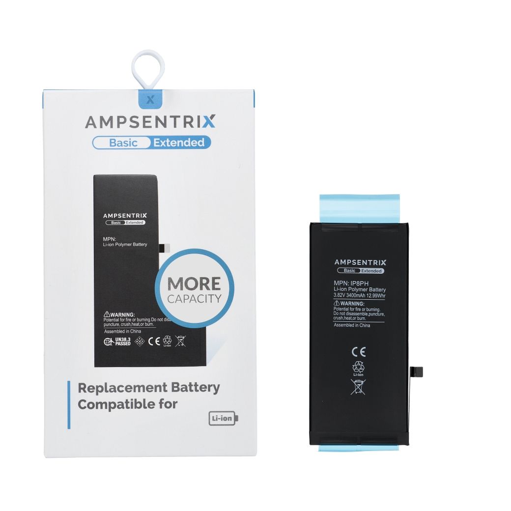 AmpSentrix Basic baterija iPhone 8 Plus (didelė talpa 3400 mAh)