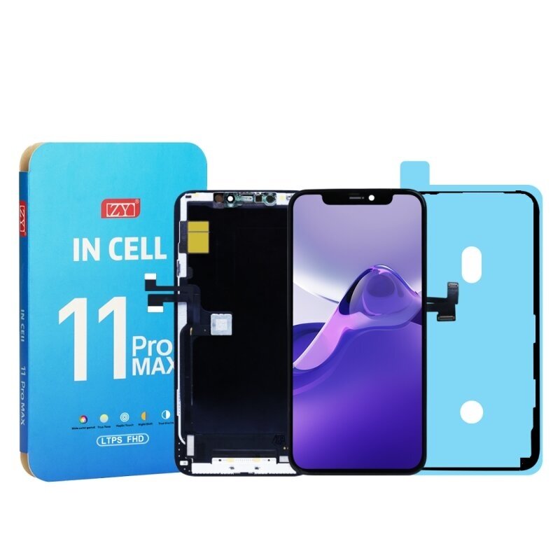 Ekranas Apple iPhone 11 Pro Max su lietimui jautriu stikliuku ZY INCELL LTPS Premium (Removable IC)