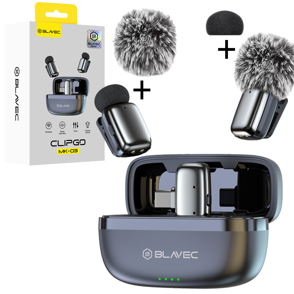 Blavec Lavalier микрофоны x 2 MK-03 ClipGo Type C (LMMK03-S) серебряный