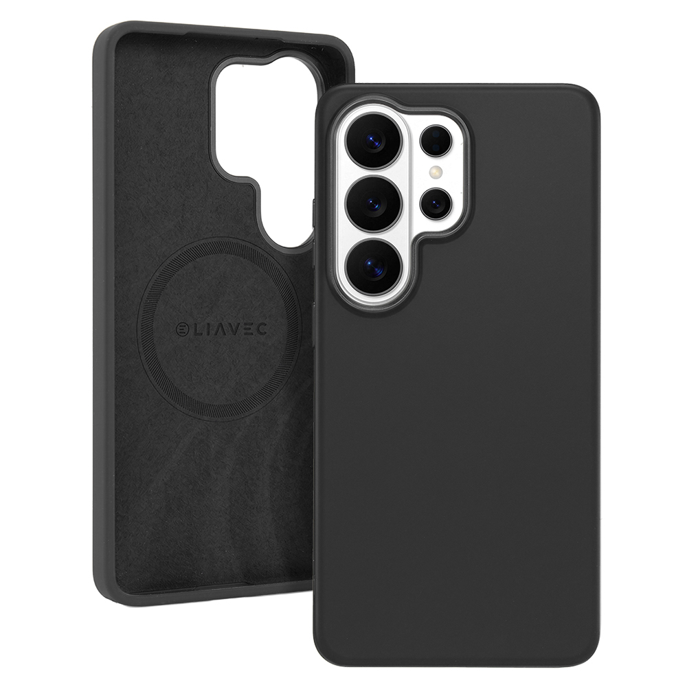 Liavec Silky чехол с металлической рамкой камеры для Samsung Galaxy S26 Ultra черный