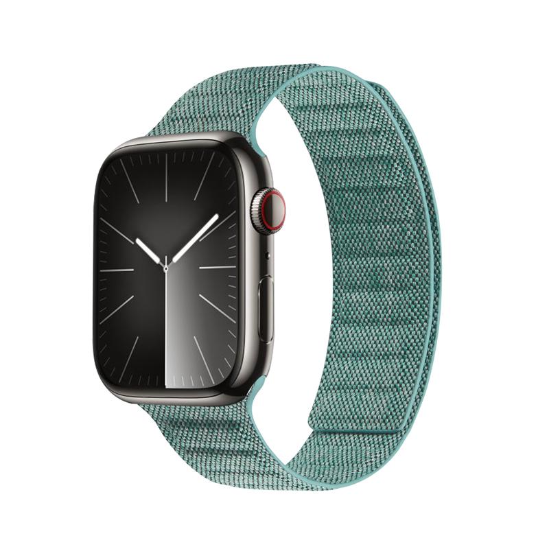 Crong Melange magnetic strap for Apple Watch 44 / 45 / 46 / 49 mm, turquoise melange