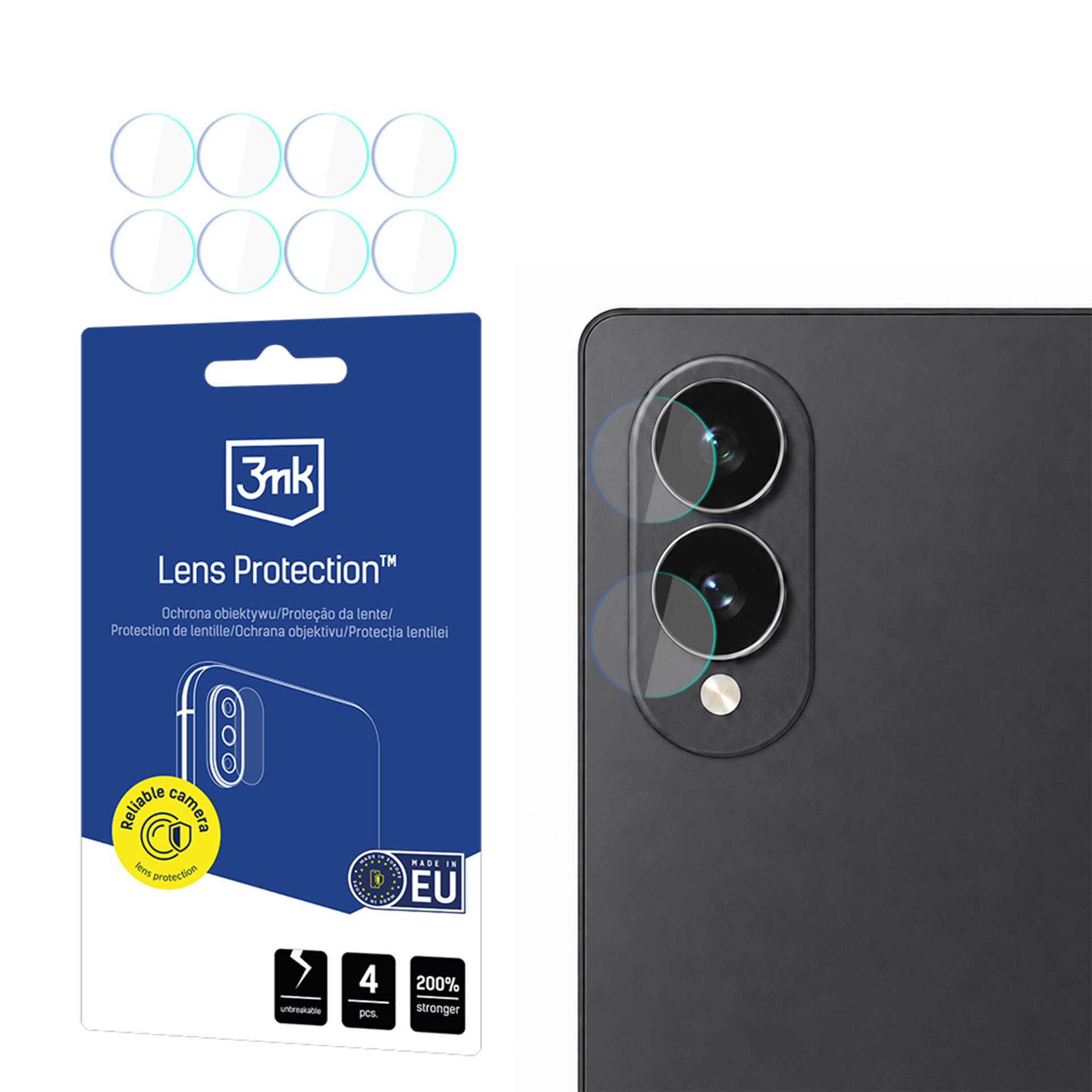 3mk „Lens Protection“ hibridinio stiklo kameros objektyvų apsauga, skirta „Samsung Galaxy Z Fold8“