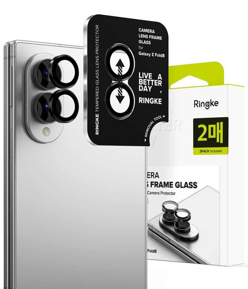 Ringke kameros rėmelio apsauga Samsung Galaxy Z Fold 8, juoda, 2 vnt.