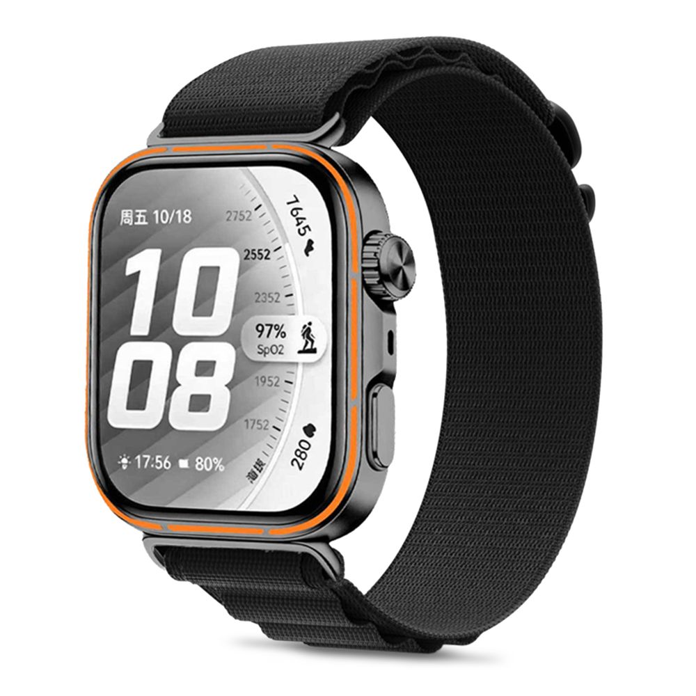 Tech-Protect Nylon Pro dirželis, skirtas „Huawei Watch Fit 3 / 4 / 4 Pro / 5 / 5 Pro“ – juodas