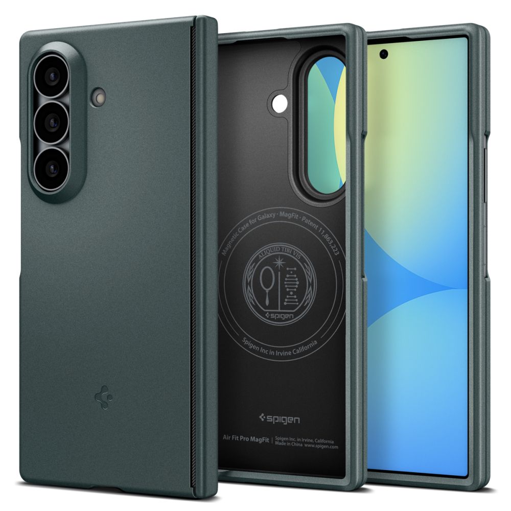 Spigen Air Fit Pro MagSafe dėklas, skirtas „Samsung Galaxy Z Fold 8 Ultra“ – tamsiai žalias