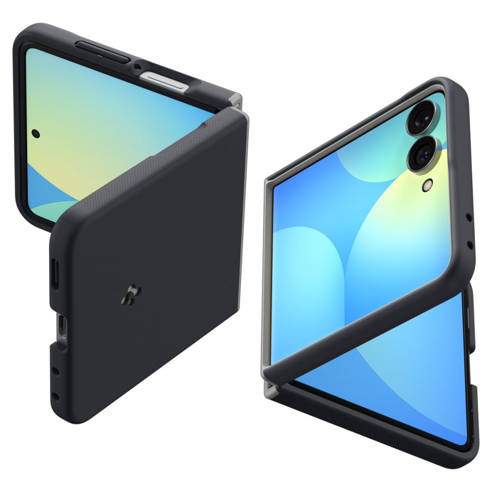 Spigen Nano Pop MagSafe dėklas, skirtas Samsung Galaxy Z Flip8 – juodas ir pilkas