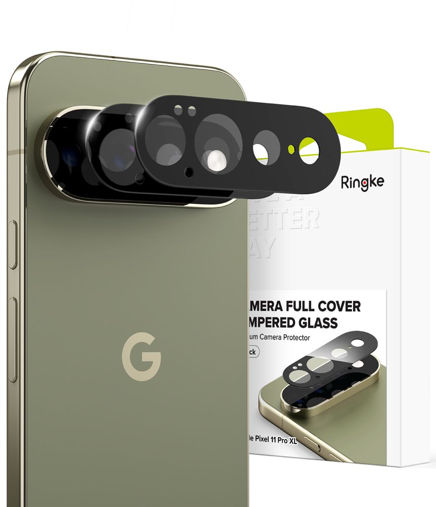 Ringke kameros objektyvų apsauga, skirta „Google Pixel 11 Pro XL“, 2 vnt. – juoda