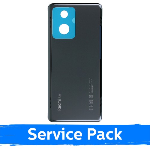 Back Cover Compatible With Xiaomi Redmi Note 12 Pro+ 5G / Midnight Black / (Service Pack)
