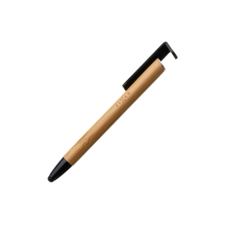 Fixed Pen With Stylus and Stand 3 in 1 Pencil Stylus for capacitive displays; Stand for phones and tablets Bamboo