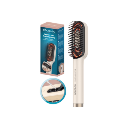 Cecotec HairCare Revitalize Little – plaukų atkūrimo šepetys, kreminės spalvos
