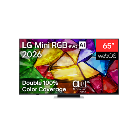 LG 4K evo AI Mini RGB TV 65MRGB87B3B 65 Smart TV webOS UHD Black
