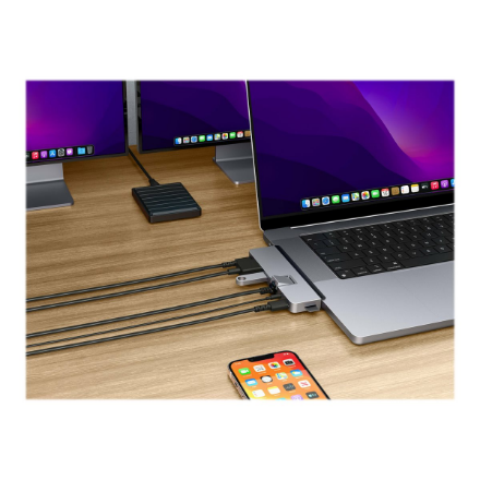 Hyper HyperDrive DUO PRO 7-in-2 USB-C Hub for MacBook Air/Pro 2016-2020 Ethernet LAN (RJ-45) ports 1 HDMI ports quantity 1