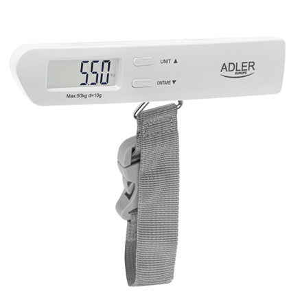 Adler Travel Luggage Scale AD 8191 Maximum weight (capacity) 50 kg Accuracy 10 g Grey