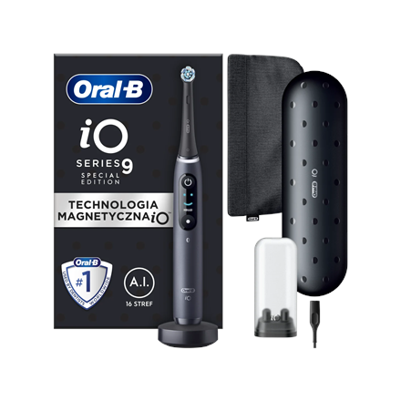 Oral-B Electric Toothbrush iO9 Series Rechargeable For adults Number of brush heads included 1 Number of teeth brushing modes 7 Black Special Edition