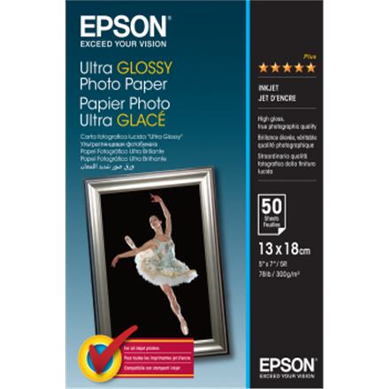 Epson C13S041944 – Ultra Glossy blizgus fotopopierius, 300 g/m², 13 × 18 cm