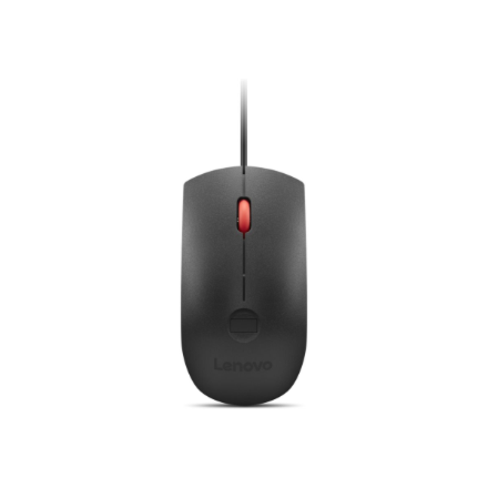 Lenovo Fingerprint Biometric USB Mouse Gen3 Wired USB-A Black/Red