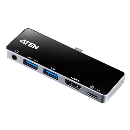 Aten USB-C Travel Dock with Power Pass-Through UH3238-AT Dock (Aten UH3238 USB-C Travel Dock with Power Pass-Through)