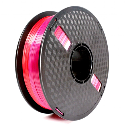 Flashforge 3DP-PLA-SK-01-RP – šilkinė vaivorykštinė PLA 3D spausdintuvo gija, 1.75 mm, 1 kg ritė, raudona ir violetinė