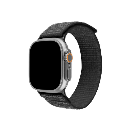 Fixed Sporty Strap for Apple Watch Ultra 49mm 160-210 mm Dark gray Nylon