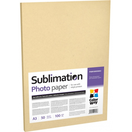 ColorWay PSM100050A3 – sublimacinis fotopopierius, 100 g/m², A3, 50 lapų