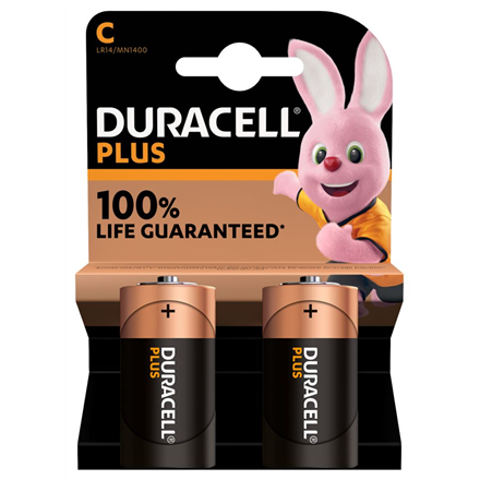 Duracell Plus MN1400 – šarminės C baterijos, 2 vnt.