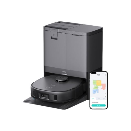 Eufy X10 Pro Omni T2351G11 – sauso ir drėgno valymo robotas dulkių siurblys, 180 min., 5200 mAh, 2.5 L, 8000 Pa, juodas