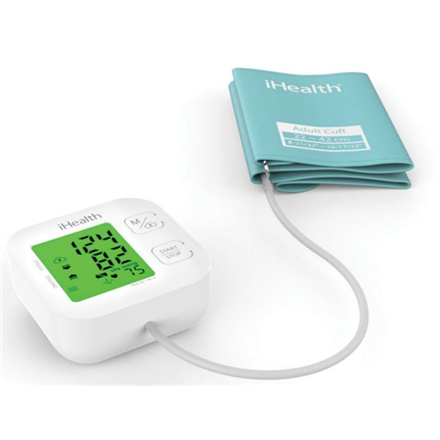iHealth Track KN-550BT White/Blue Calculation of blood pressure (systolic and diastolic), Calculation of heart rate 4 Wireless Bluetooth connection Automatic Weight 438 g