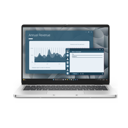 Dell Pro 14 PC14255 – nešiojamasis kompiuteris, 14 col. matinis IPS FHD+ 1920 × 1200 ekranas, AMD Ryzen AI 7 350, 16 GB DDR5 RAM, 512 GB SSD, AMD Radeon 860M Graphics, Windows 11 Pro, Wi-Fi 6 (802.11ax), EN klaviatūra, Platinum Silver spalvos