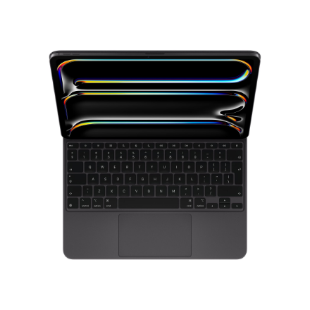 Apple Magic Keyboard MWR53Z/A – klaviatūros dėklas, skirtas iPad Pro 13-inch (M4), tarptautinė anglų klaviatūra, juodas