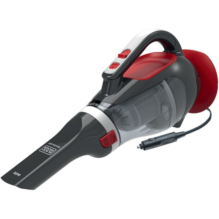 BLACK+DECKER ADV1200-XJ – проводной автомобильный пылесос, 12 В, чёрный/красный