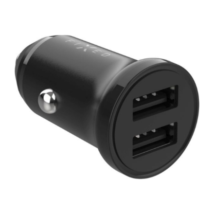 FIXED FIXCC15N-2U-BK – automobilinis įkroviklis su dviem USB jungtimis, 15 W, juodas