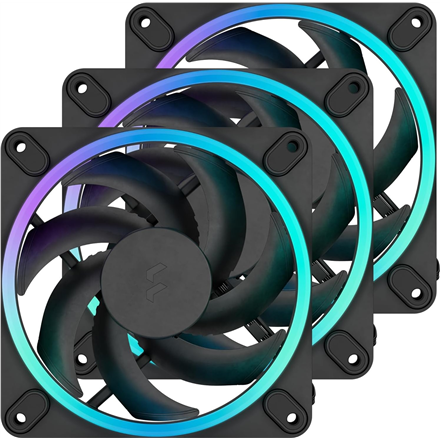 Fractal Design Momentum 12 RGB FD-F-MR1-1203 – 3 vnt. 120 mm RGB kompiuterio korpuso ventiliatorių rinkinys