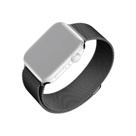Fixed FIXMEST-434-BK tinklelio tipo dirželis, skirtas Apple Watch 42/44/45/46/49 mm, juodas